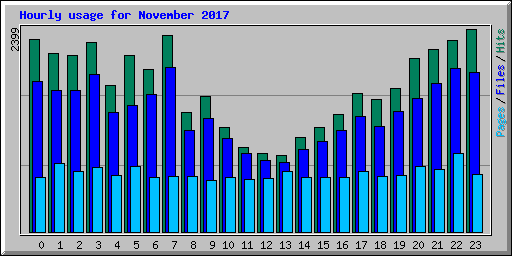 Hourly usage for November 2017