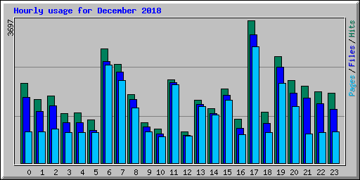 Hourly usage for December 2018